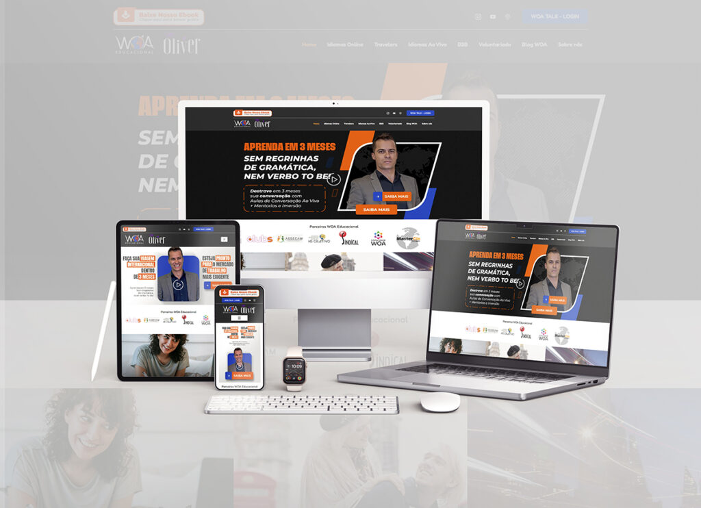 Site WOA Educacional - Mockup